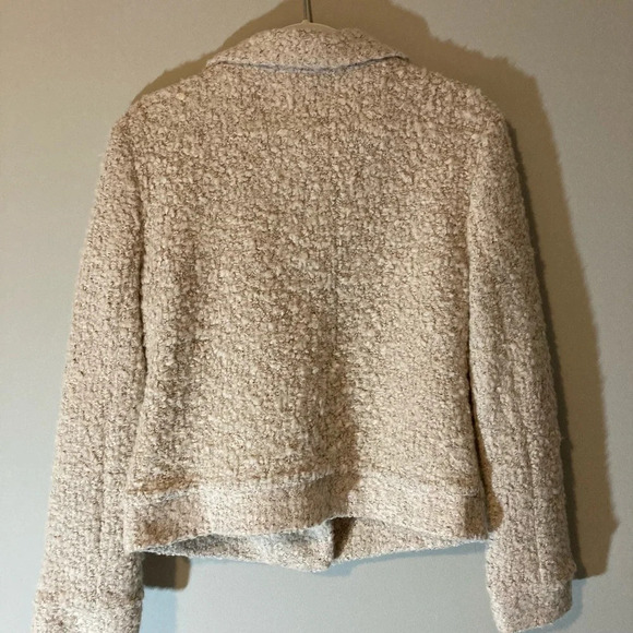 NWT Forever 21 Asymmetrical Zipper Faux Fur Moto Jacket M - Picture 7 of 12